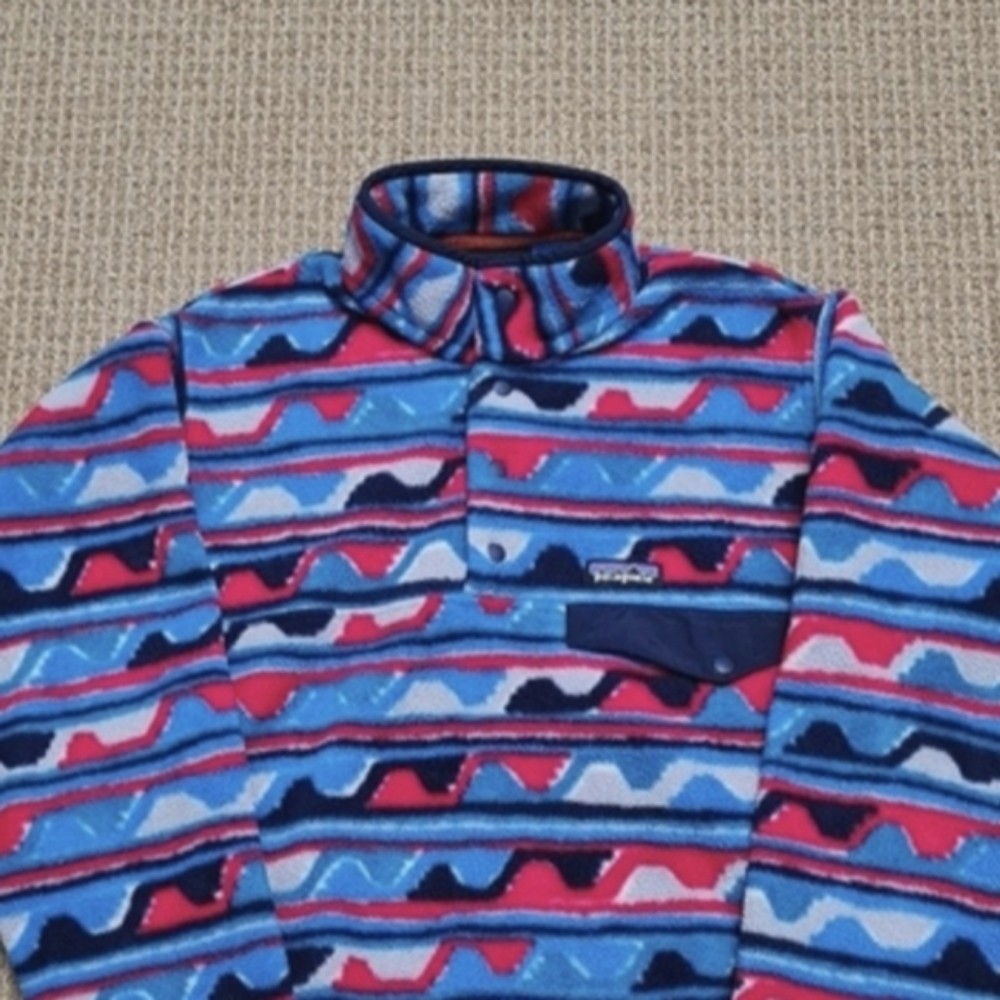 Patagonia Lightweight Synchilla Snap-T Fleece Pullover Delta Navy Blue Men's S - Picture 3 of 16